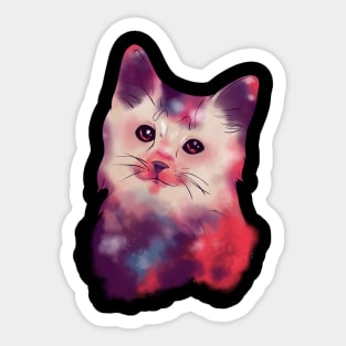 Cute Galactic Cat Space Exploration Kitten Sticker